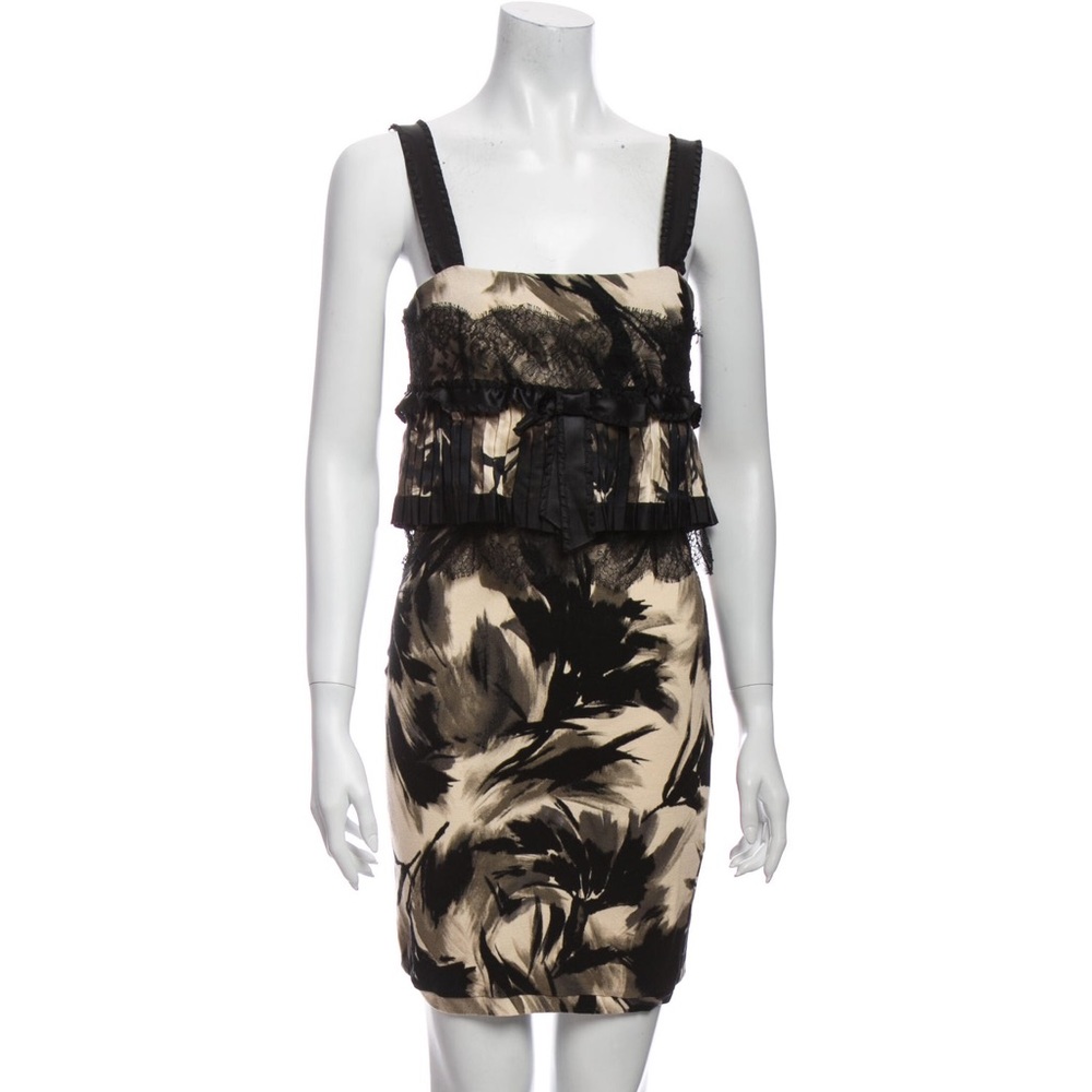 Blumarine black printed dress.